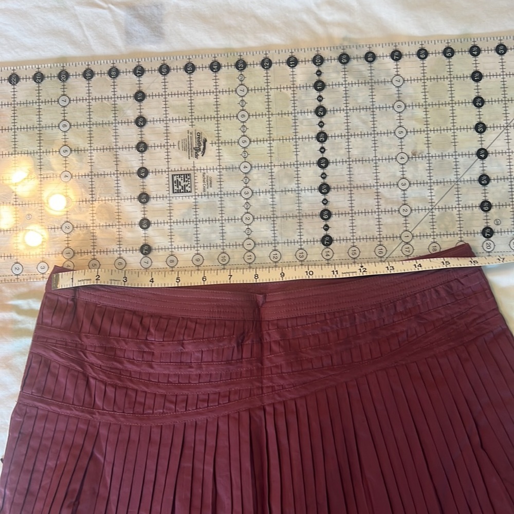 Sundance Deep Red A-Line Skirt - Picture 4 of 9